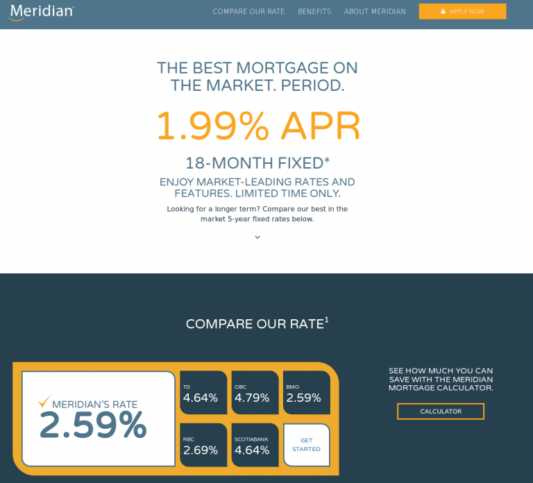 meridian 18 month fixed rate